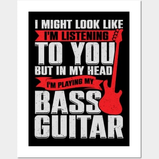 Funny Bass Guitar Guitarist Music Bassist Gift Posters and Art